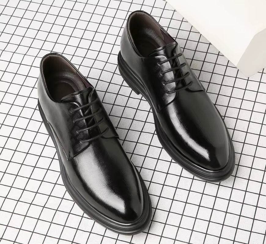 Dressko for Herre med Skjult Hælløft – 3/6/8 cm | Klassiske Oxfords for Formelle Anledninger