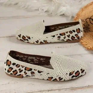 Kvadrattå Mesh Ballerinasko for Dame – Pustende, Myke Slip-on Flats med Strikket Design (2024)