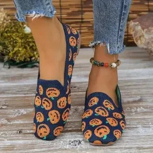Kvadrattå Mesh Ballerinasko for Dame – Pustende, Myke Slip-on Flats med Strikket Design (2024)