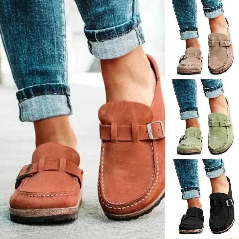 Damesko i Retro Stil – Komfortable Slip-on Loafers med Plattformsåle