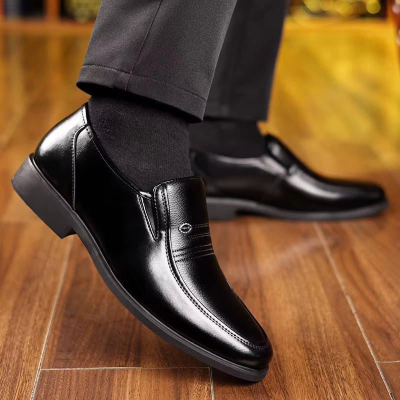 Luftige Skinnsko for Menn med Skjult 6 cm Løft – Elegant Slip-on for Sommer og Jobb
