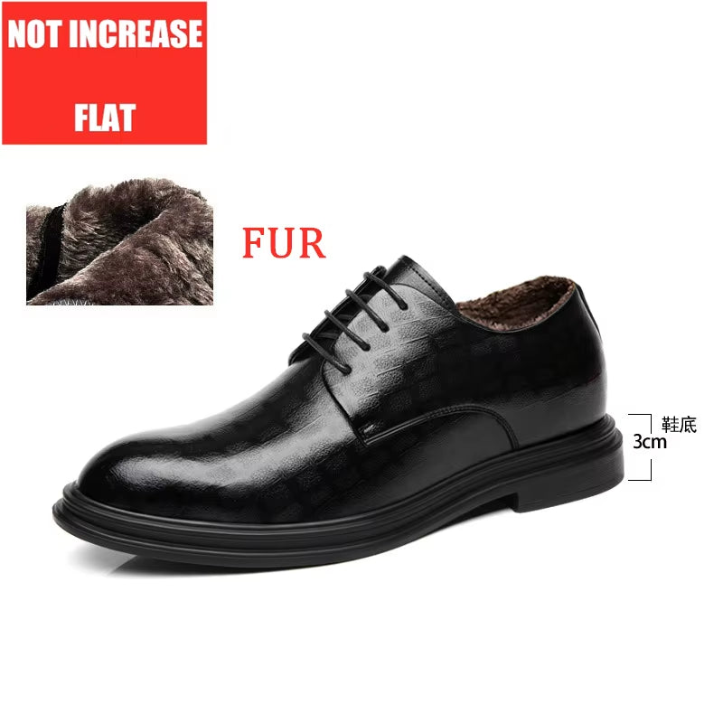 Dressko for Herre med Skjult Hælløft – 3/6/8 cm | Klassiske Oxfords for Formelle Anledninger