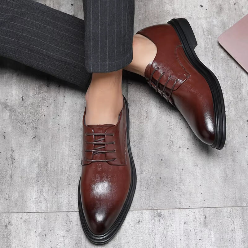 Dressko for Herre med Skjult Hælløft – 3/6/8 cm | Klassiske Oxfords for Formelle Anledninger