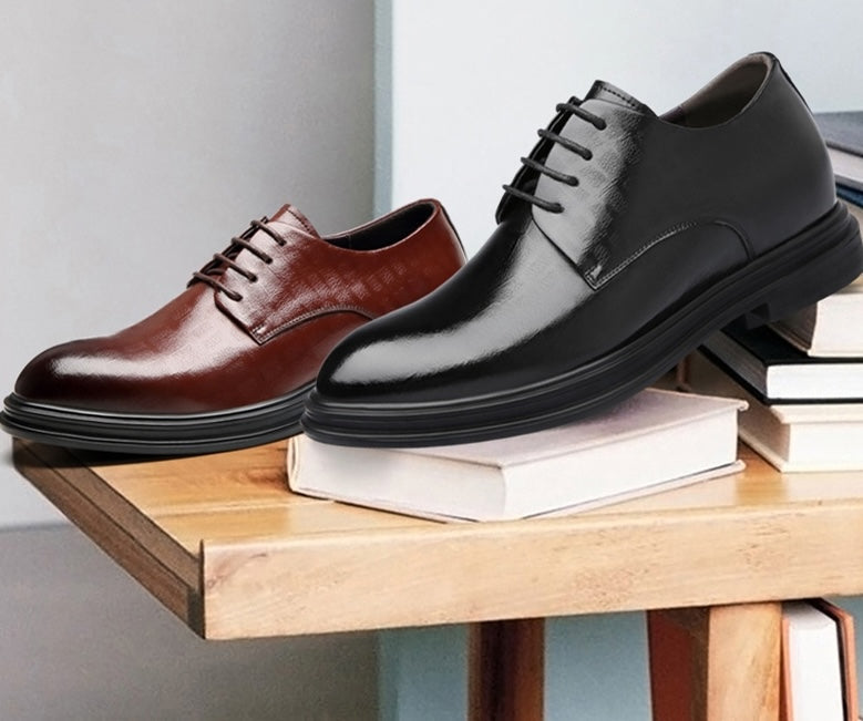 Dressko for Herre med Skjult Hælløft – 3/6/8 cm | Klassiske Oxfords for Formelle Anledninger