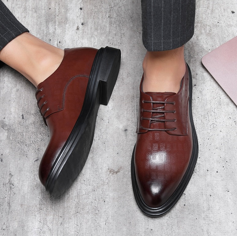 Dressko for Herre med Skjult Hælløft – 3/6/8 cm | Klassiske Oxfords for Formelle Anledninger