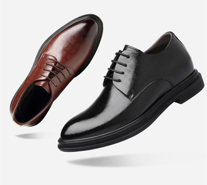 Dressko for Herre med Skjult Hælløft – 3/6/8 cm | Klassiske Oxfords for Formelle Anledninger