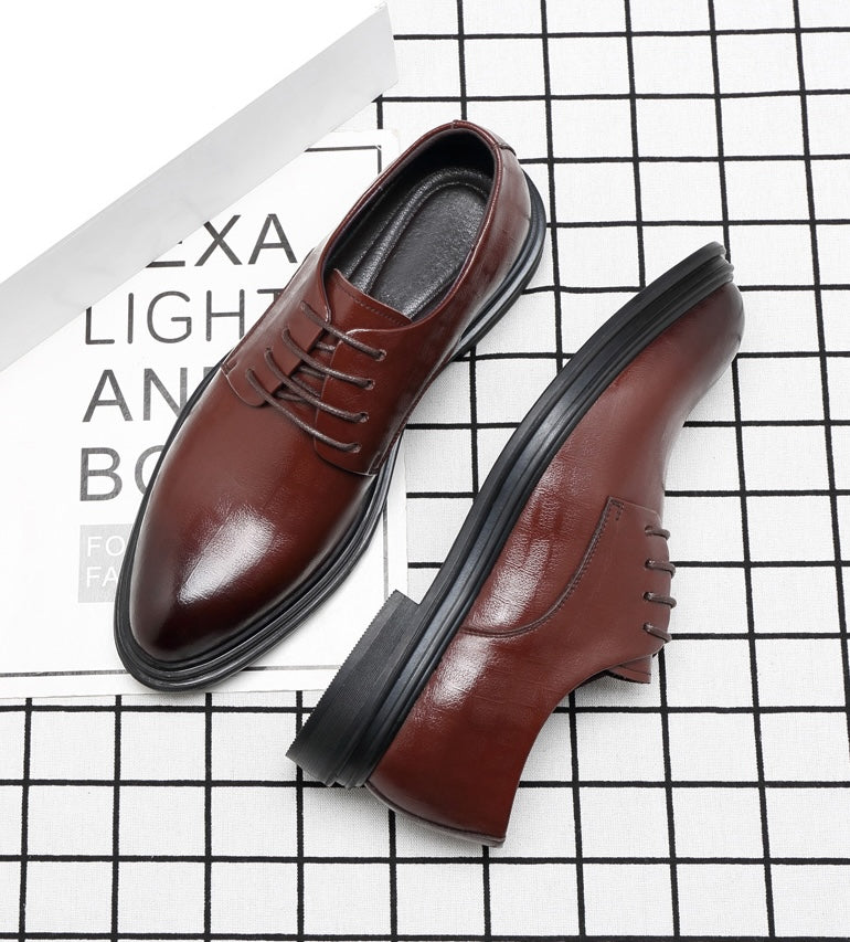 Dressko for Herre med Skjult Hælløft – 3/6/8 cm | Klassiske Oxfords for Formelle Anledninger