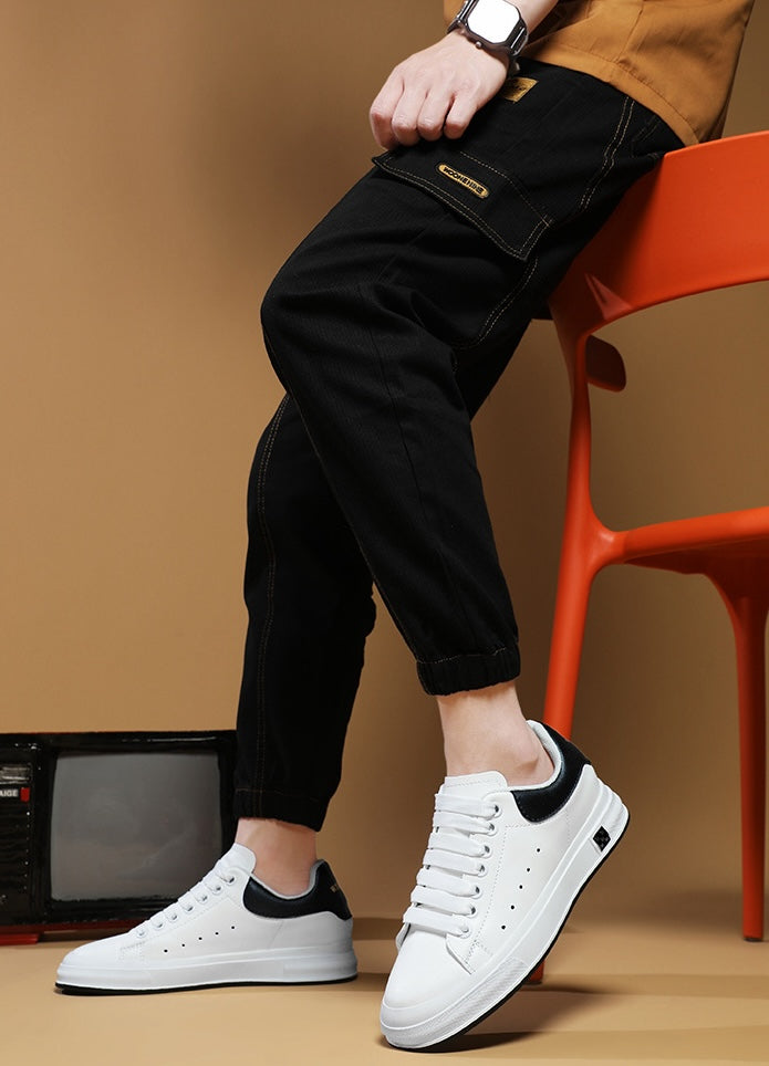 Herresneakers med Skjult 6 cm Løft – Tidløs Stil i Hvit eller Svart (Str. 37–46)