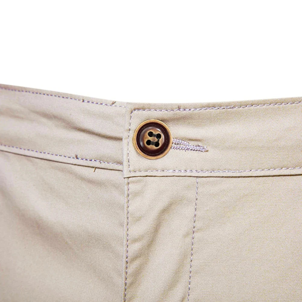 Herreshorts i 100% Bomull – Ensfargede, Komfortable og Stilrene til Sommer, Fritid og Casual Business