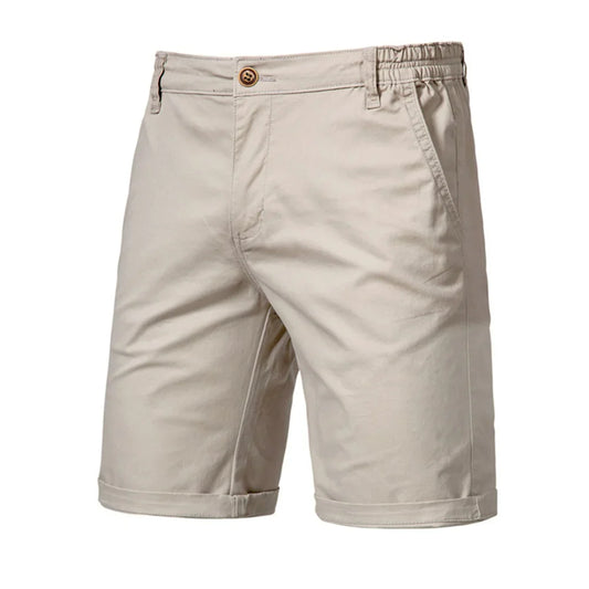 Herreshorts i 100% Bomull – Ensfargede, Komfortable og Stilrene til Sommer, Fritid og Casual Business