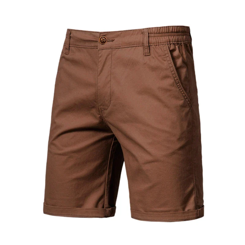 Herreshorts i 100% Bomull – Ensfargede, Komfortable og Stilrene til Sommer, Fritid og Casual Business