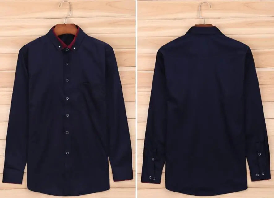 Formell Herreskjorte med Lange Ermer – Perfekt for Bryllup og Fest, Tilgjengelig i Store Størrelser (Opp til 14XL)