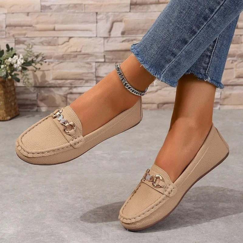 Dame Mary Jane Sko – Komfortable Slip-On Flats med Myk Såle