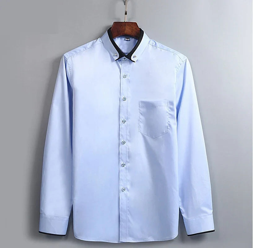 Formell Herreskjorte med Lange Ermer – Perfekt for Bryllup og Fest, Tilgjengelig i Store Størrelser (Opp til 14XL)