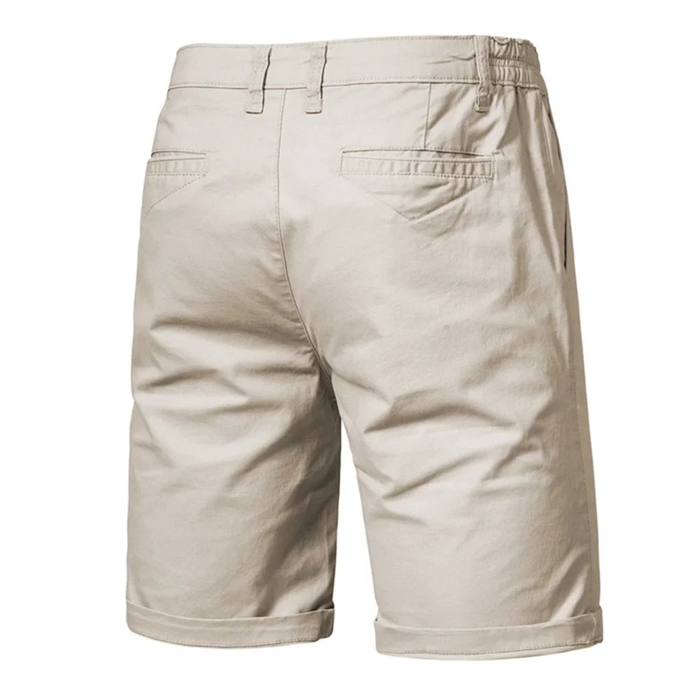 Herreshorts i 100% Bomull – Ensfargede, Komfortable og Stilrene til Sommer, Fritid og Casual Business