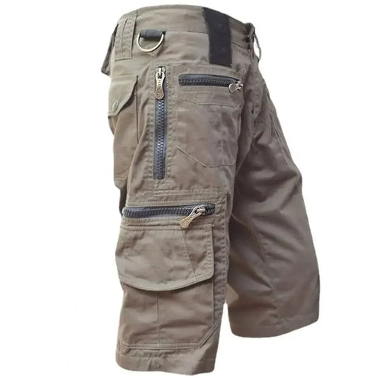 Taktiske Herreshorts med Flere Lommer – Militærstil, Sommer, Rett Passform