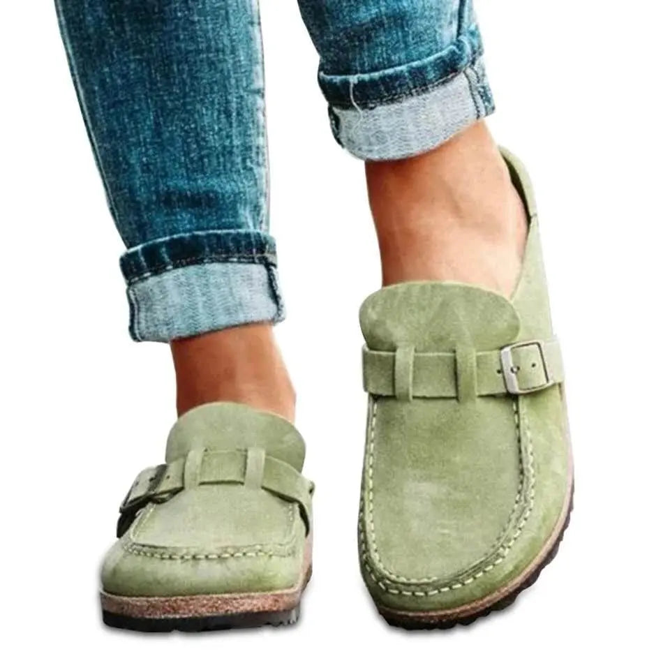 Damesko i Retro Stil – Komfortable Slip-on Loafers med Plattformsåle