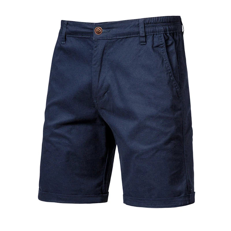 Herreshorts i 100% Bomull – Ensfargede, Komfortable og Stilrene til Sommer, Fritid og Casual Business