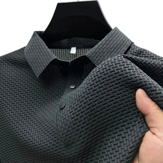 Kortermet Polo T-skjorte for Herre – Sommerlig, Pustende og Business Casual (M–4XL)