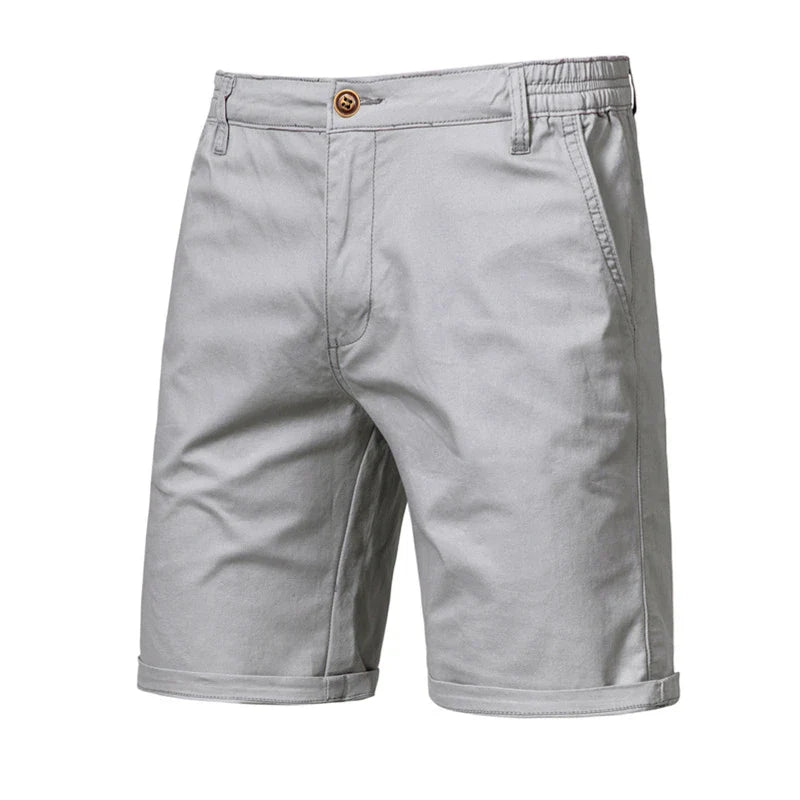 Herreshorts i 100% Bomull – Ensfargede, Komfortable og Stilrene til Sommer, Fritid og Casual Business