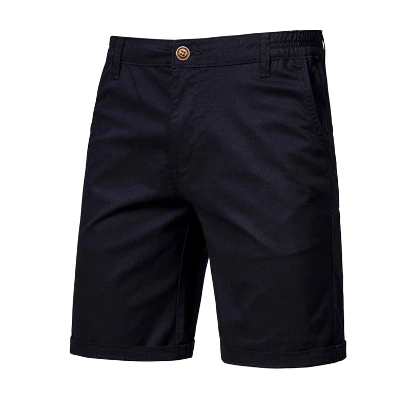Herreshorts i 100% Bomull – Ensfargede, Komfortable og Stilrene til Sommer, Fritid og Casual Business
