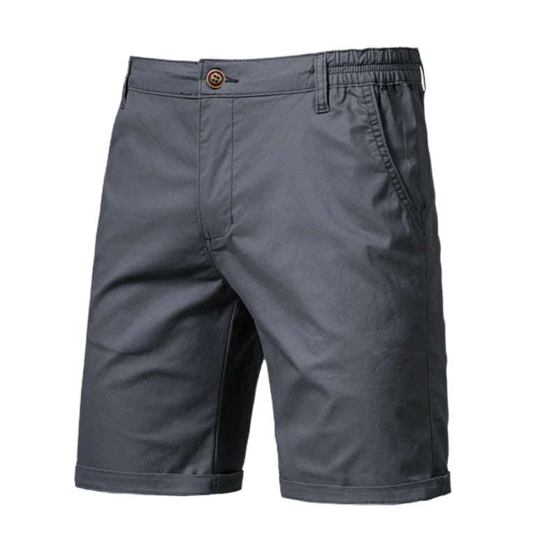 Herreshorts i 100% Bomull – Ensfargede, Komfortable og Stilrene til Sommer, Fritid og Casual Business
