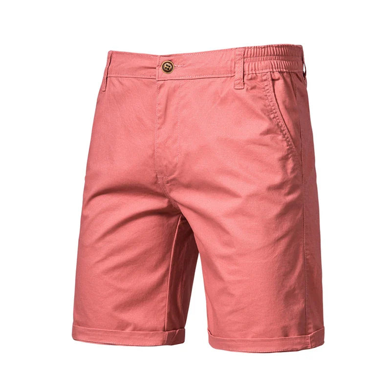 Herreshorts i 100% Bomull – Ensfargede, Komfortable og Stilrene til Sommer, Fritid og Casual Business