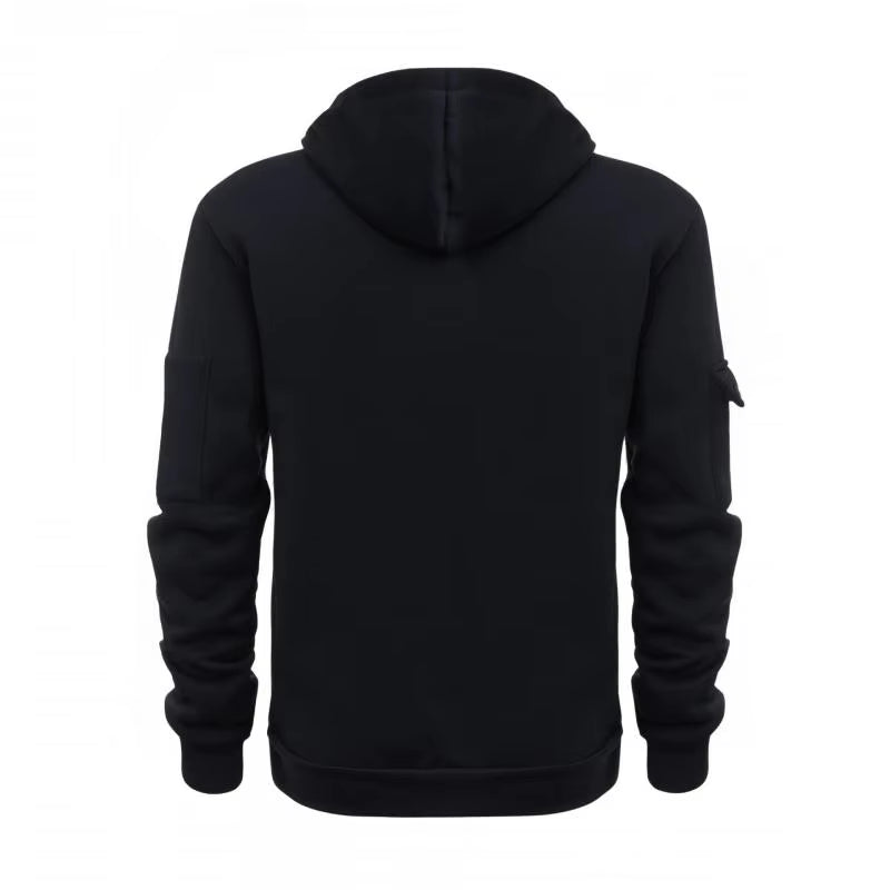 Herre Hettegenser med Glidelås – Vinterklar, Streetwear Stil med Flere Lommer